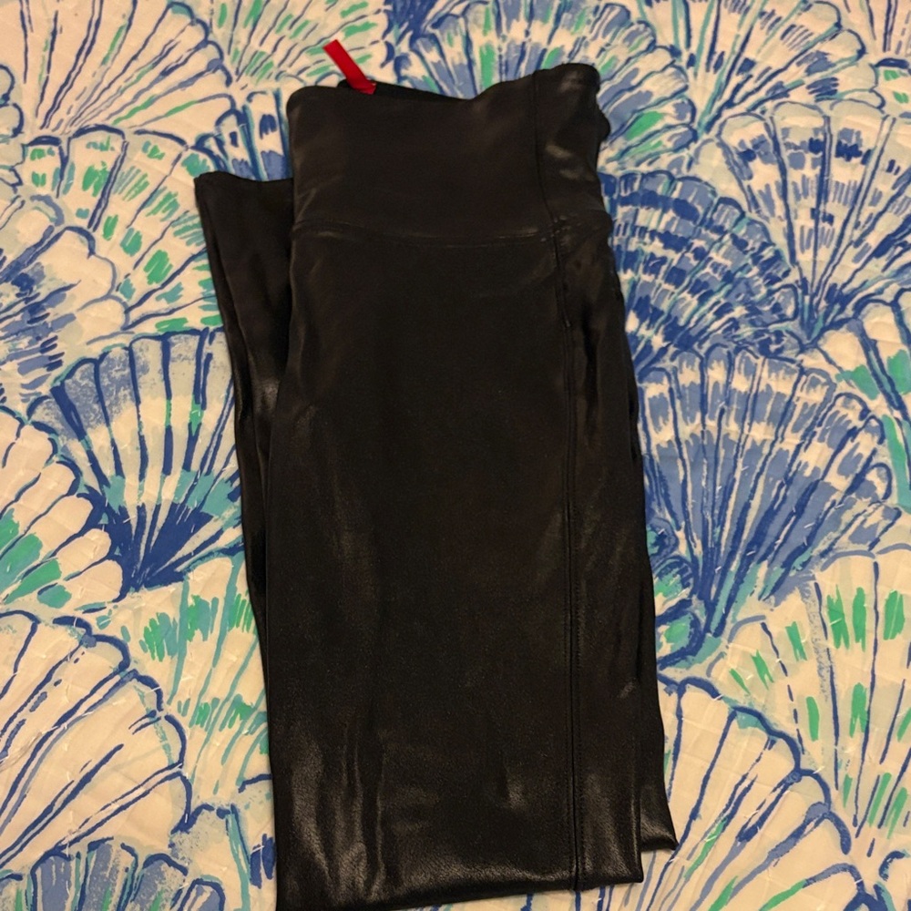 Black Faux Leather Leggings